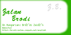 zalan brodi business card